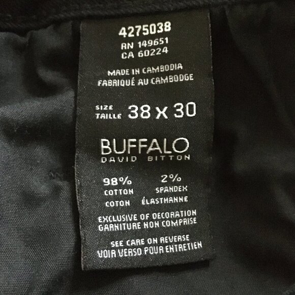 Buffalo David Bitton Black Sam-X Slim Straight Stretch Jeans - Picture 15 of 15